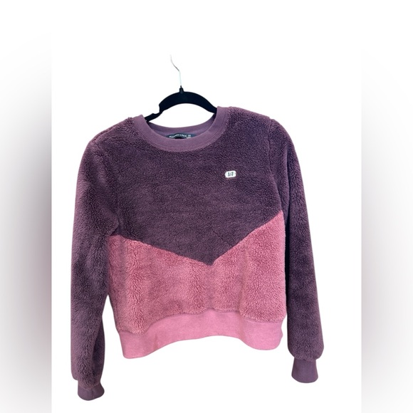 Abercrombie & Fitch Sweaters - Abercrombie & Fitch Colorblock Sherpa Fleece Sweater XS – Soft Plush Cozy Teddy